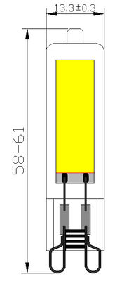 完全なガラスG9 3W LEDの球根120lm/w 2700K FML-003