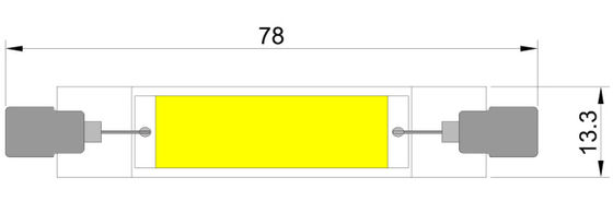 完全なガラスR7S 4W LEDの球根130lm/w 2700K